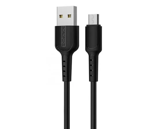 Дата кабель Borofone BX16 USB to MicroUSB (1m) Черный