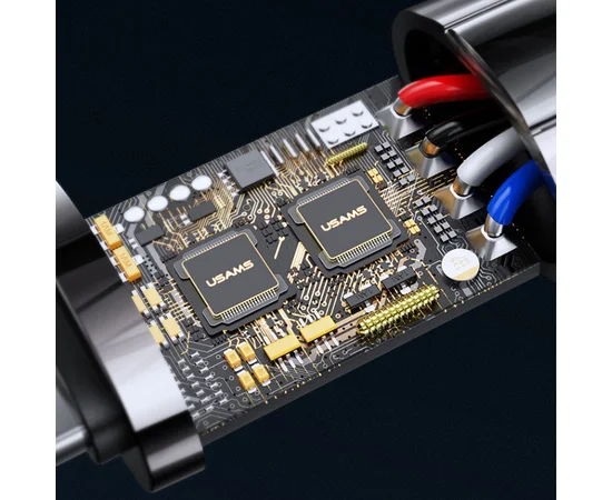 Дата кабель USAMS US-SJ470 Raydan Series USB to Lightning Smart Power-off Cable (2m) Черный