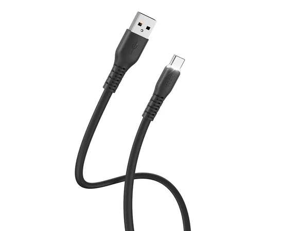 Дата кабель Hoco X44 "Soft Silicone" USB to Type-C (1m) Черный