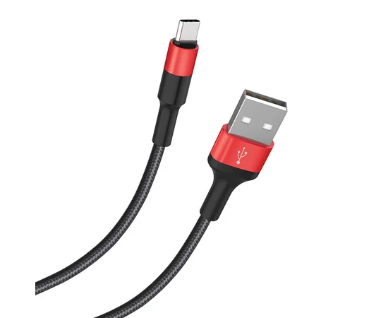 Дата кабель Hoco X26 Xpress Type-C Cable (1m) Черный / Красный