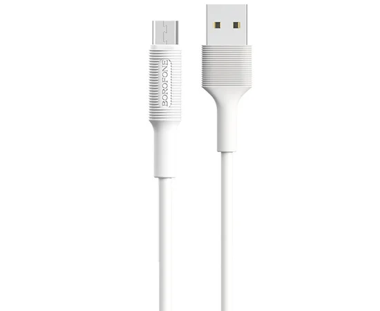 Дата кабель Borofone BX1 EzSync USB to MicroUSB (1m) Белый