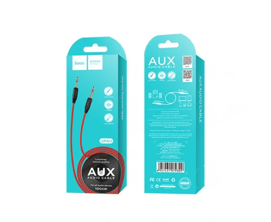 Аудио кабель HOCO Aux (UPA11) (3,5 - 3,5 / Jack-Jack) (1м) Черный