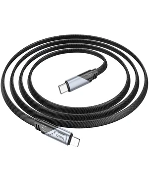 Дата кабель Hoco U119 Machine charging data Type-C to Lightning 27W (1.2m) Black Дата кабель Hoco U119 Machine charging data Type-C to Lightning 27W (1.2m) Black