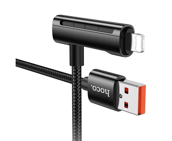 Дата кабель Hoco U135 Incredible 2in1 USB to Lightning/Type-C (1m) Black