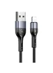 Дата кабель Usams US-SJ448 U55 Aluminum Alloy Braided USB to Lightning (1m) Black