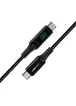 Дата кабель Acefast C6-03 USB-C to USB-C 100W zinc alloy digital display braided (1m) Black