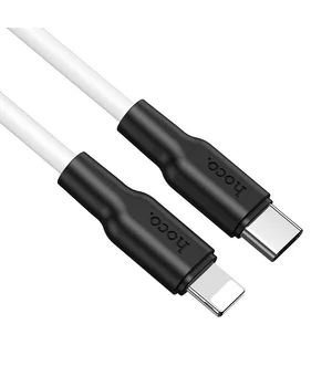 Дата кабель Hoco X21 Plus Silicone Type-C to Lightning (1m) Черный / Белый Дата кабель Hoco X21 Plus Silicone Type-C to Lightning (1m) Черный / Белый