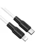Дата кабель Hoco X21 Plus Silicone Type-C to Lightning (1m) Черный / Белый