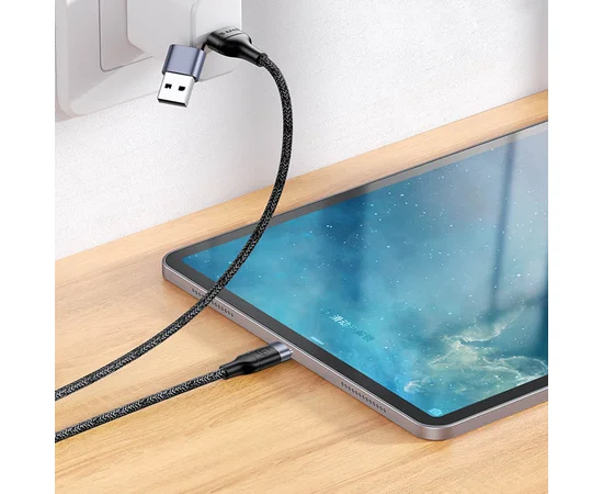 Дата кабель Usams US-SJ404 U31 30W Fast charging Type-C/USB to Lightning  (1.2m) Черный