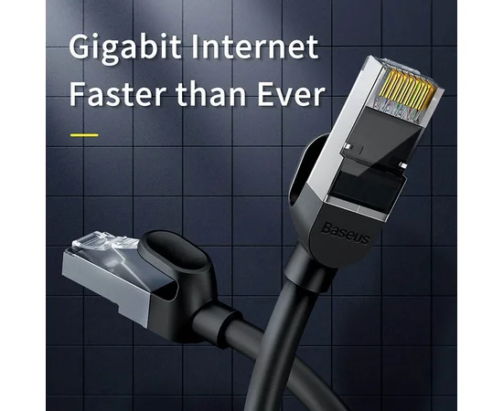Кабель Baseus High Speed CAT6 Gigabit Ethernet Cable (Flat Cable) 12m Cluster (B00133205111-00) Black