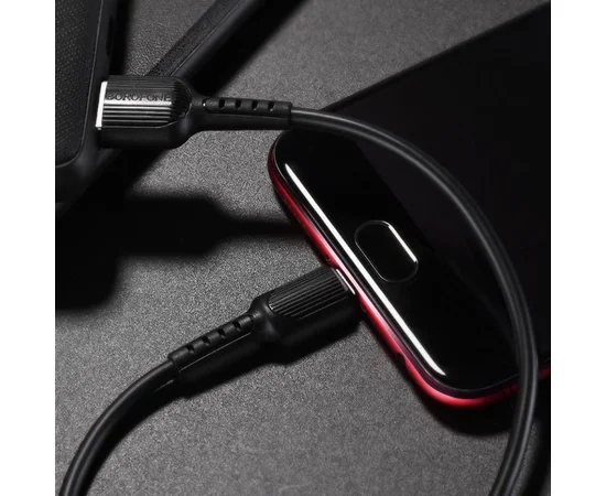 Дата кабель Borofone BX16 USB to MicroUSB (1m) Черный