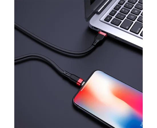 Дата кабель Hoco U72 "Forest Silicone" Lightning (1.2М) Черный