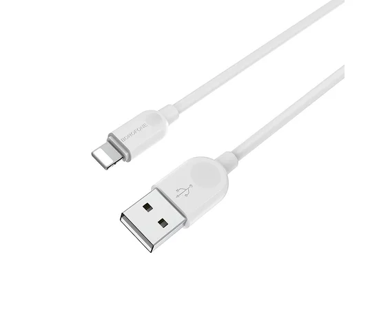 Дата кабель Borofone BX14 USB to Lightning (1m) Белый