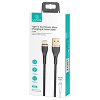 Дата кабель Usams US-SJ488 U64 Aluminum Alloy USB to Type-C 1.2m Чорний