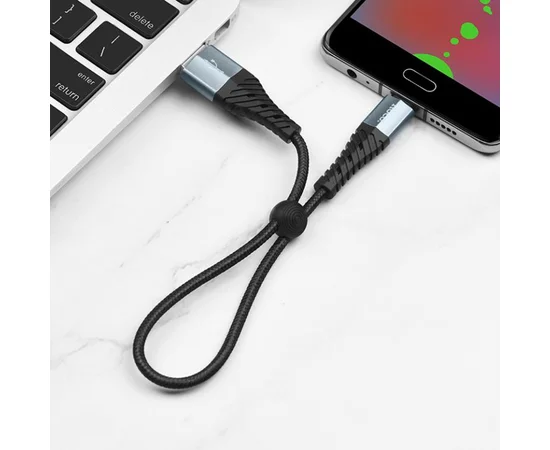 Дата кабель Hoco X38 Cool MicroUSB (0.25m) Черный