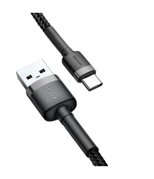 Дата кабель Baseus Cafule Type-C Cable 3A (1m) Черный / Серый