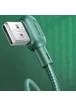 Дата кабель USAMS US-SJ458 U57 Micro Dual Right-angle Cable With Colorful Light (1.2m) Зеленый