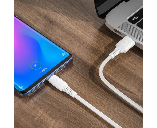 Дата кабель Borofone BX47 Coolway USB to Type-C (1m) Белый