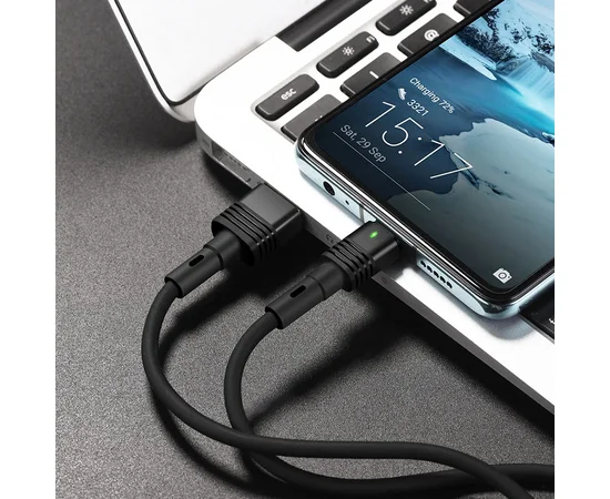 Дата кабель Hoco U82 "Cool grace" Type-C (1.2 m) Черный