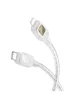 Дата кабель Hoco U124 Stone silicone power-off Type-C to Lightning Gray