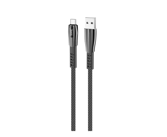 Дата кабель Hoco U70 "Splendor" microUSB (1.2М) Черно - серый