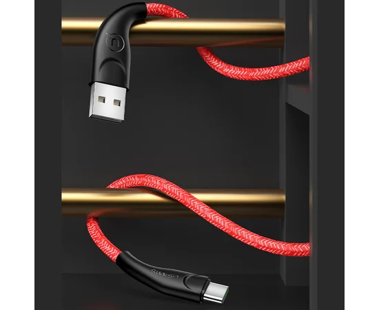 Дата кабель Usams US-SJ398 U41 Type-C Braided Data and Charging Cable 3m Красный