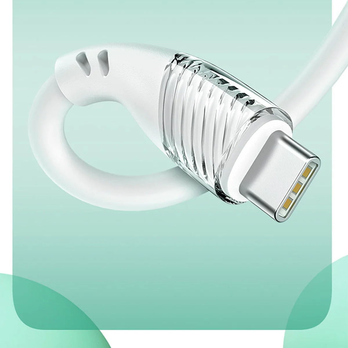 Дата кабель Usams US-SJ494 U65 Liquid Silicone USB to Type-C 3A 1m Білий