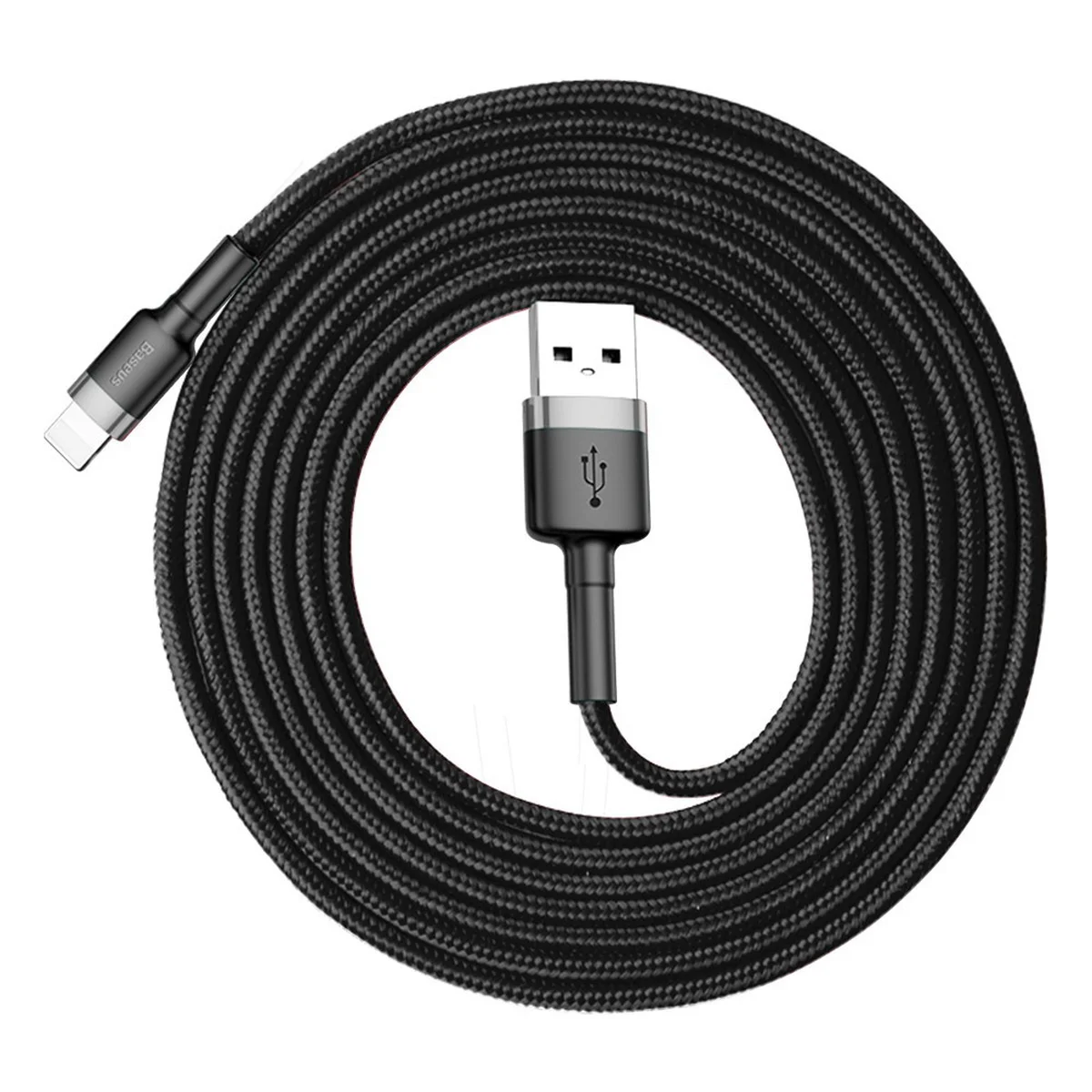 Дата кабель Baseus Cafule Lightning Cable 1.5A (2m) Серый / Черный