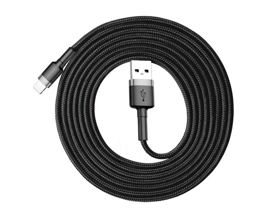 Дата кабель Baseus Cafule Lightning Cable 1.5A (2m) Серый / Черный