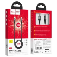 Дата кабель Hoco X50 "Excellent" Type-C to Type-C (2m) Черный