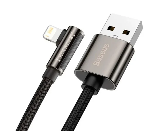 Дата кабель Baseus Legend Series Elbow USB to Lightning 2.4A (2m) (CALCS-A01) Black