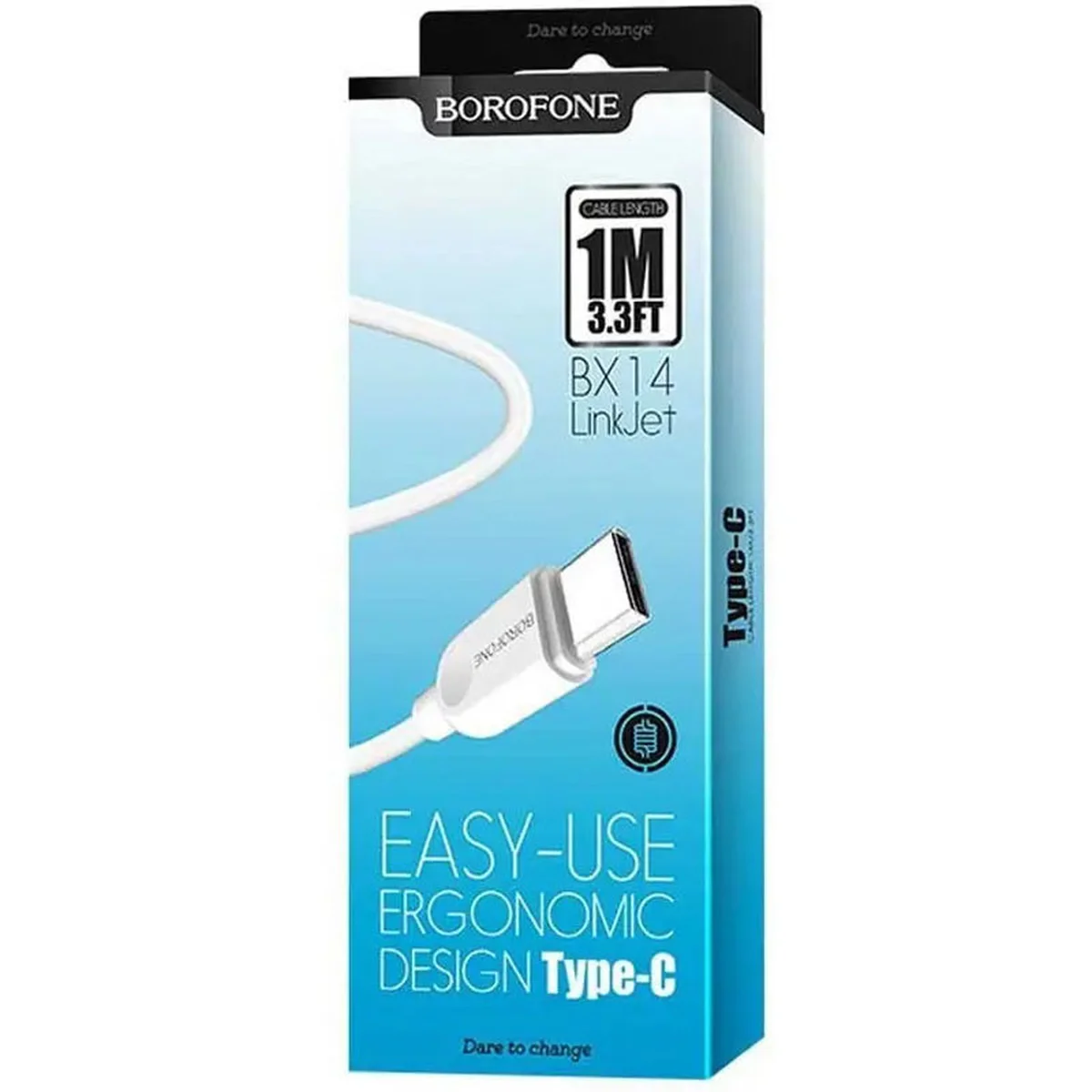 Дата кабель Borofone BX14 USB to Type-C (1m) Білий
