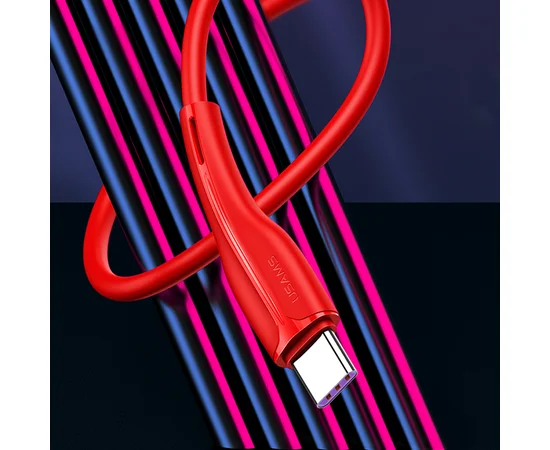 Дата кабель Usams US-SJ376 U38 Type-C 5A Fast Charging & Data Cable 1m Красный