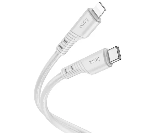 Дата кабель Hoco X97 Crystal color Type-C to Lightning 20W (1m) Light gray