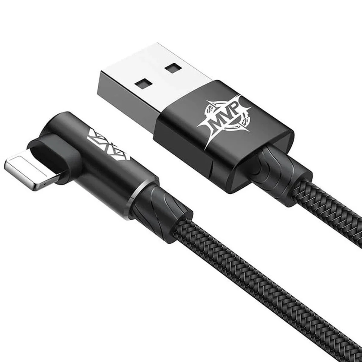 Дата кабель Baseus MVP Elbow L-образное подключение USB to Lightning 1.5A (2m) (CALMVP-A) Черный