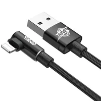 Дата кабель Baseus MVP Elbow L-образное подключение USB to Lightning 1.5A (2m) (CALMVP-A) Черный