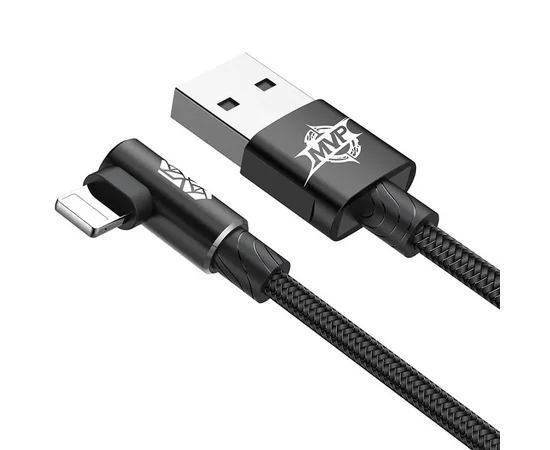 Дата кабель Baseus MVP Elbow L-образное подключение USB to Lightning 1.5A (2m) (CALMVP-A) Черный