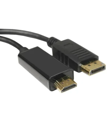 Кабель DisplayPort-HDMI 1.8m Черный
