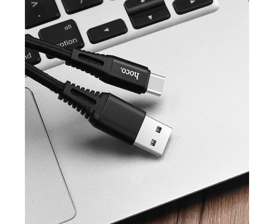 Дата кабель Hoco X22 5A Quick Charger Type-C Cable (1m) Черный