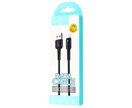 Дата кабель Hoco X30 Star Lightning Cable 2A (1.2m) Черный