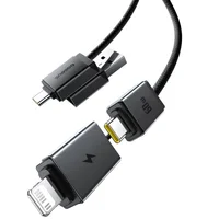 Дата кабель Baseus Versatile Two-for-Two USB/Type-C to Type-C/Lightning 60W (1m) (CB000162) Cosmic Black