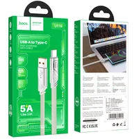 Дата кабель Hoco U119 Machine charging data USB to Type-C 5A (1.2m) Gray