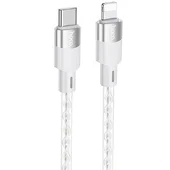 Дата кабель Hoco X99 Crystal Junction PD 27W Type-C to Lightning (1.0m) Gray