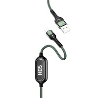 Дата кабель Usams US-SJ423 U48 Digital Display USB to Lightning (1.2m) Зеленый