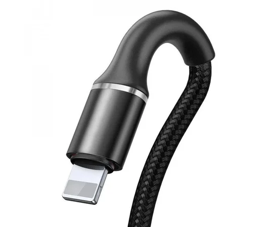 Дата кабель Baseus Halo Data Lightning 2.4A (0.25m) Black