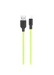 Дата кабель Hoco X21 Plus Fluorescent Silicone Lightning Cable (1m) Зеленый