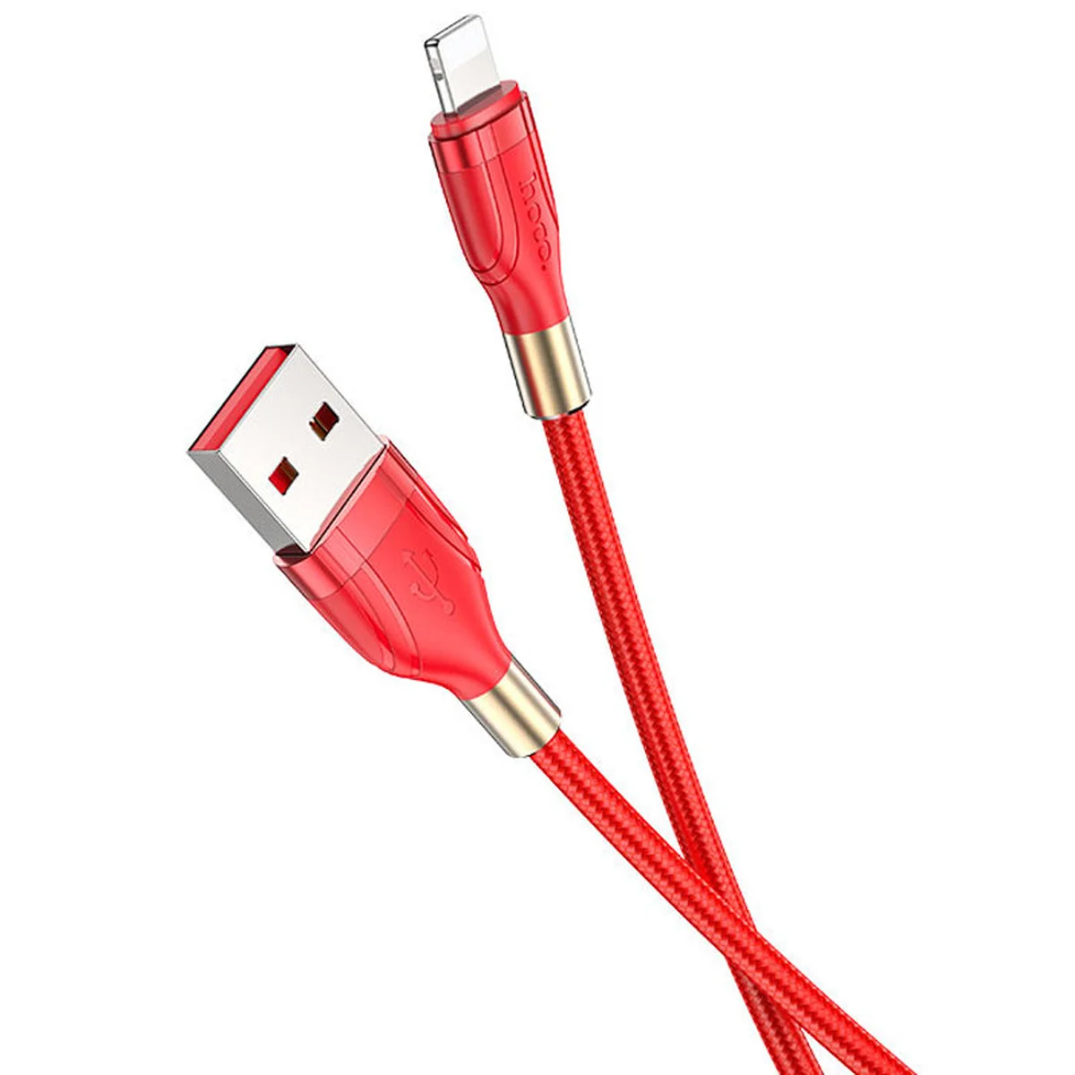 Дата кабель Hoco U92 "Gold collar" Lightning (1.2 m) Красный