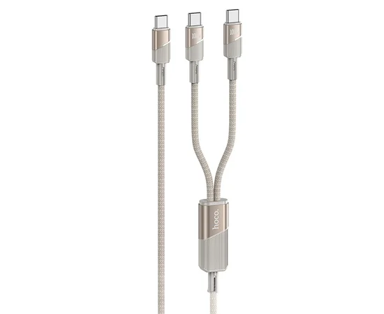 Дата кабель Hoco U139 Type-C to Type-C/Type-C 100W (1.2m) Gold