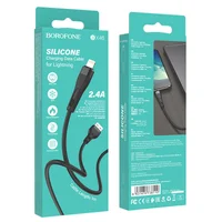 Дата кабель Borofone BX46 Rush USB to Lightning (1m) Черный