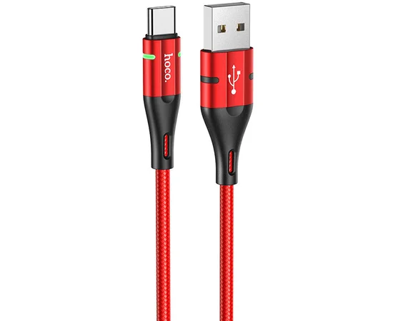 Дата кабель Hoco U93 "Shadow" Type-C (1.2 m) Красный